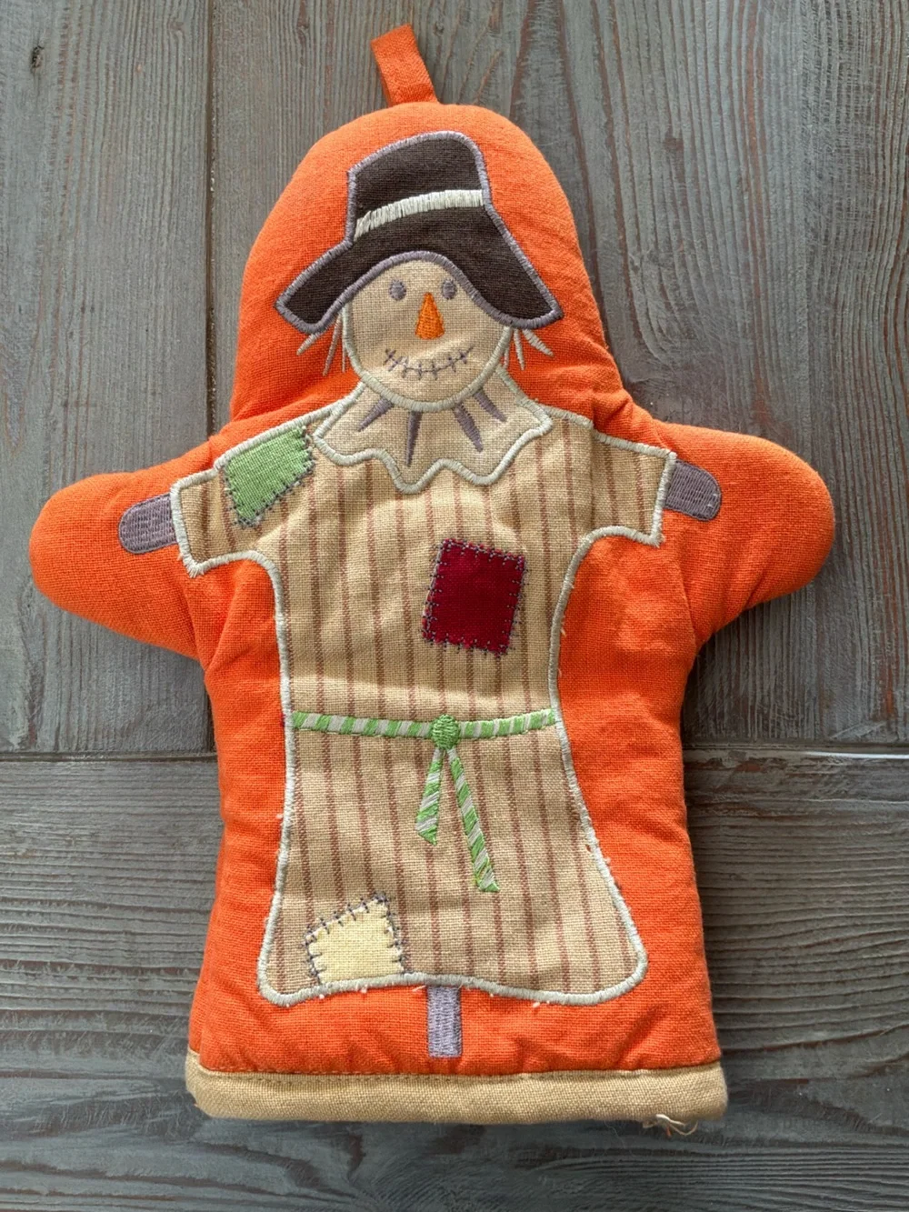 Orange Scarecrow Oven Mitt - Home Kitchen